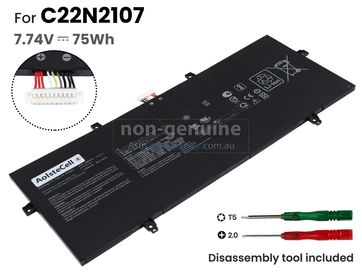 Asus ZenBook 14 OLED UX3402ZA-OLED1Q7 Battery Replacement ... Asus zenbook 14 oled battery life